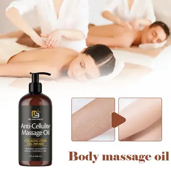 Anti Cellulite Massage Oil Hyaluronic Acid Sagging Skin Tightening Anti-Aging for Legs Arms Refreshing Hydrate Firming Body Oil