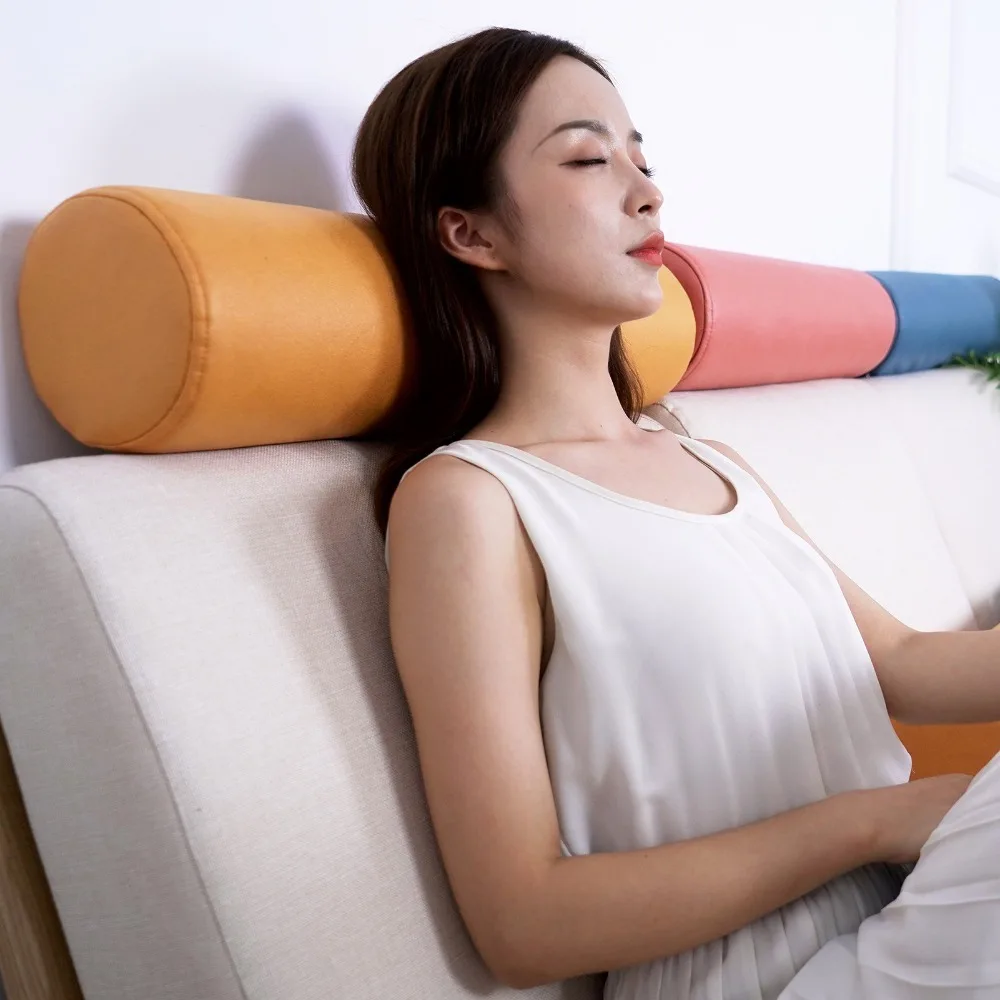 Cylinder Pillow Throw Pillow Long Cylindrical Waist Pillow Sofa Headrest Pillow Cushion Leg Pinch Sleeping Office Waist Rest 2