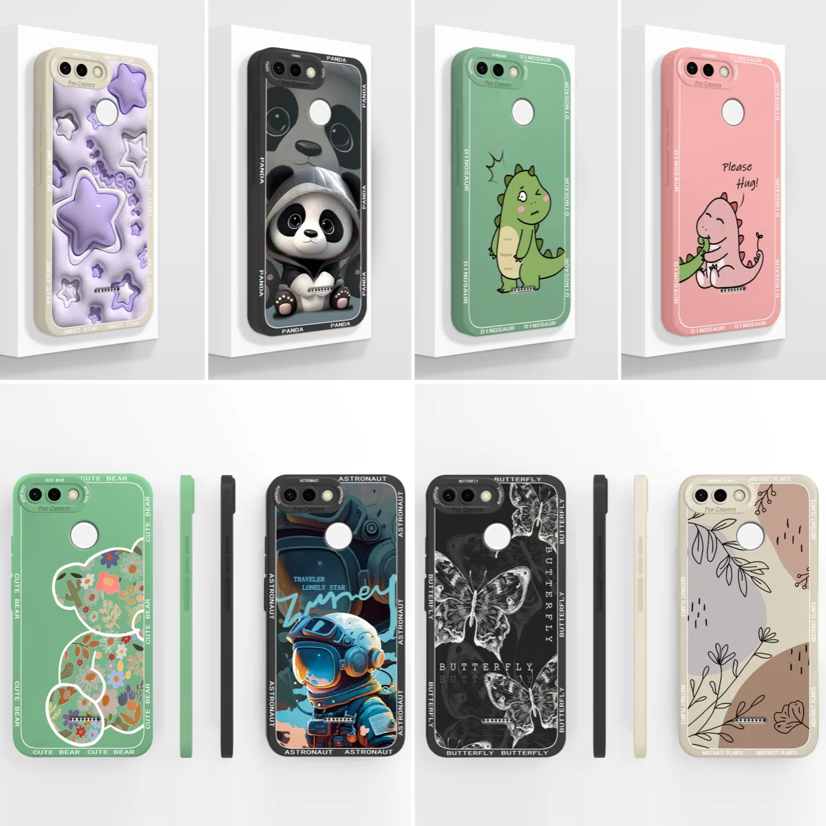 Fun Cartoon Liquid Silicone Phone Case - Full Protection Bumper Cover