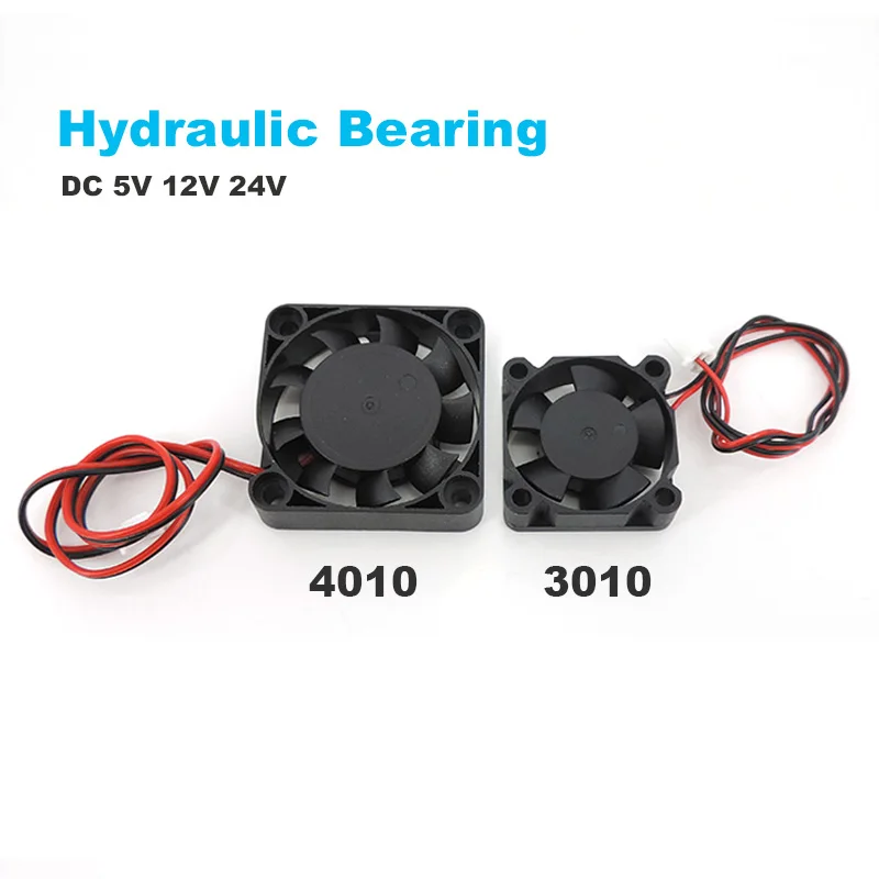 3010 4010 30x10mm 40x10mm DC Cooling Fan 5V 12v 24V For Hydraulic Bearing Brushless 2PIN 30mm 40mm Fan DC5/12/24V FOR 3D printer cooling fan 3d printer fan