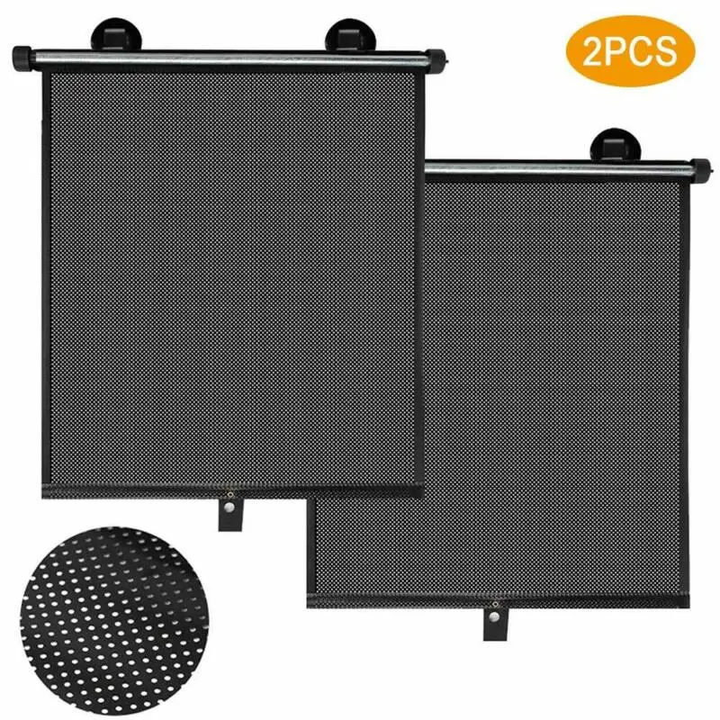 Cortina Parasol Retráctil AILOS Para Ventana De Coche - 40x60cm, Enrollable Y Con Ventosas