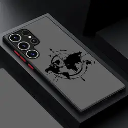 Line Airplane Topographic Design Phone Case - Galaxy S23 Ultra (Mix02)