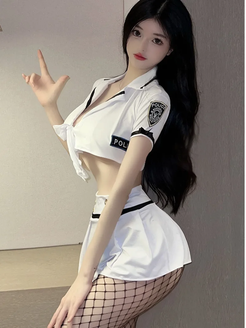 

Exotic Hot Sexy Women Mini Dress V Neck Low Bust Sexy Clothing Secretary Hot Uniform Dress Elegant Fashion 2023 New F8X2