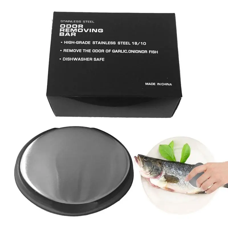 

Stainless Steel Soap Oval Odor Remover Eliminating Smell Like Onion Fish Garlic For Kitchen Cleaning Accessories Metal Soap