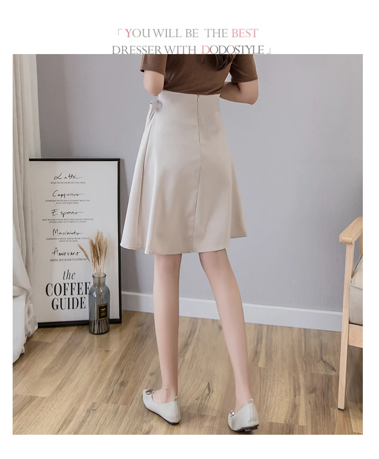 Casual Black Skirts Womens Knee-Length Summer Side Lace Up Skirt High Waist Solid Korean Fashion A-line Women Skirt Jupe Femme floral skirt