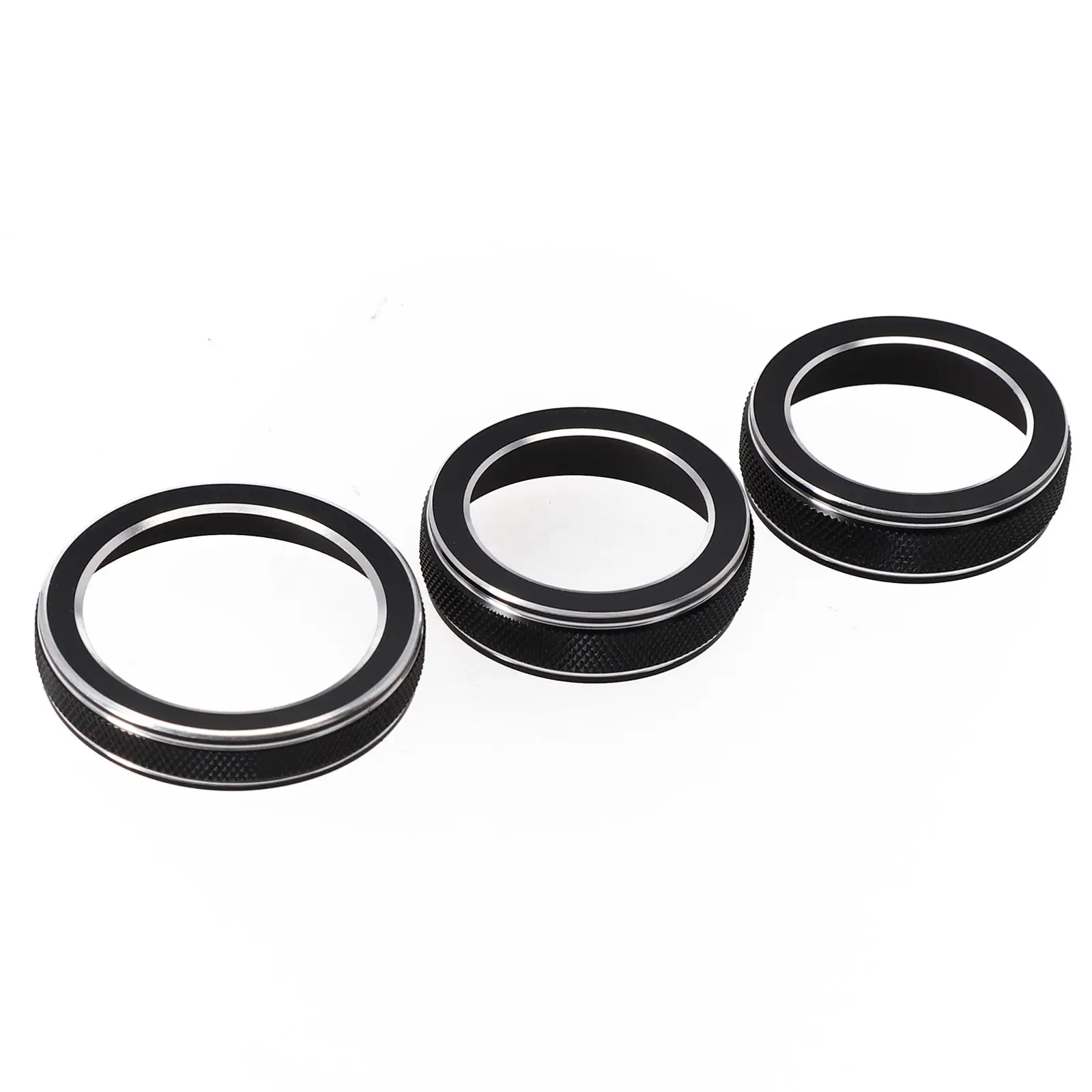 Nero Ac Radio Switch Trim Ring Knob Covers Adatto Per Jeep Grand Per Cherokee 14-21 Car Automobiles Accessori Interni