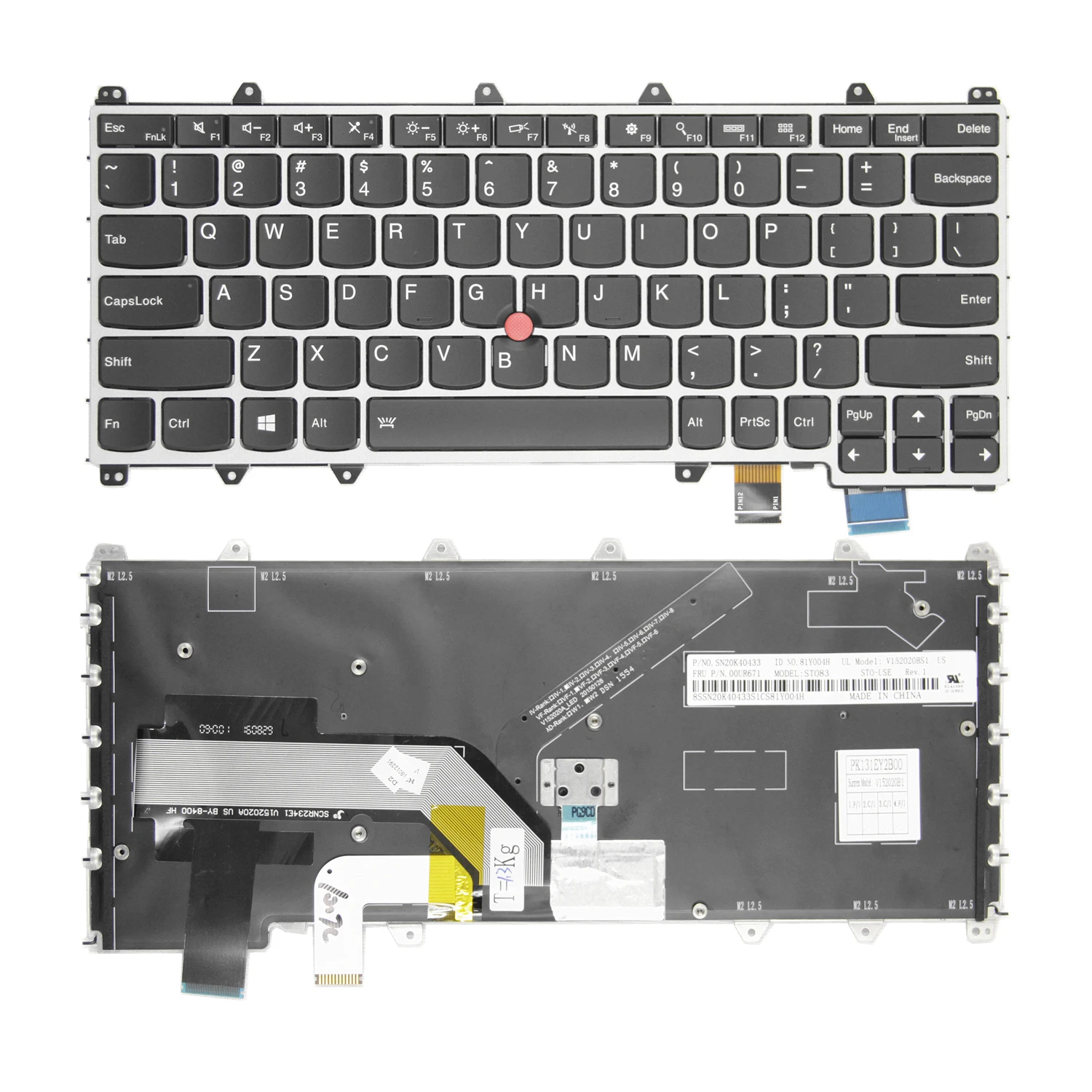 Teclado Original dos Eua para Lenovo Thinkpad Yoga260 Yoga 370 X380 s1 ° s1 3rd s1 4th Inglês Prata Retroiluminado V152023bs1 100 Novo