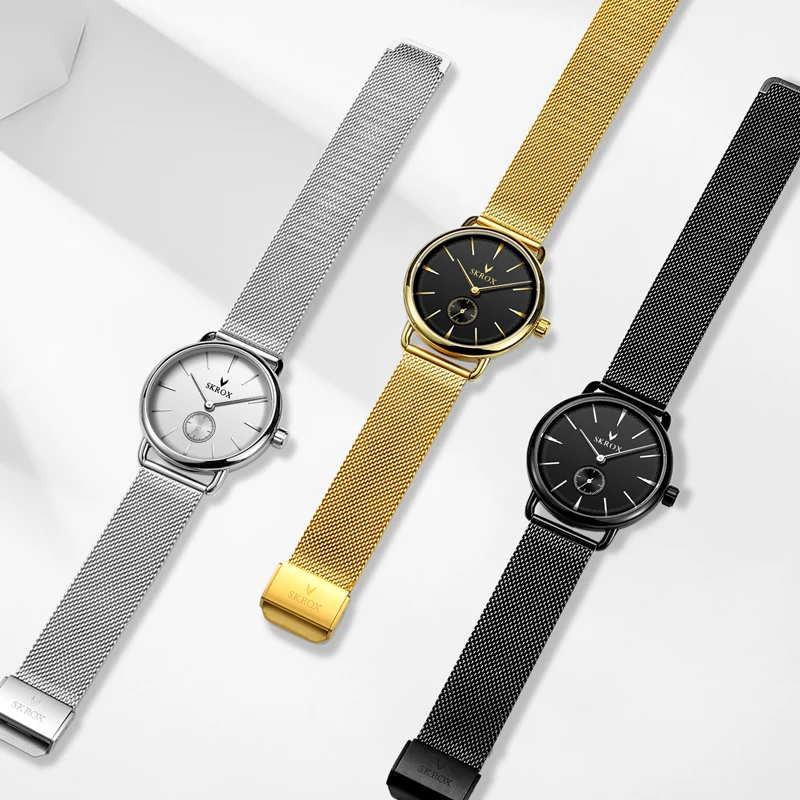 Mechanical Watch SKROX Elegant Minimalist Man Watch Thin Manual Mechanical Waterproof Men's Wrist Watches Original Luxury Brand Wind Up Clockwork