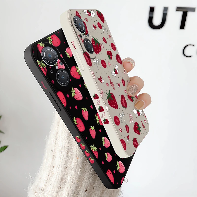 Strawberry Shockproof Matte Silicone Soft TPU Phone Case