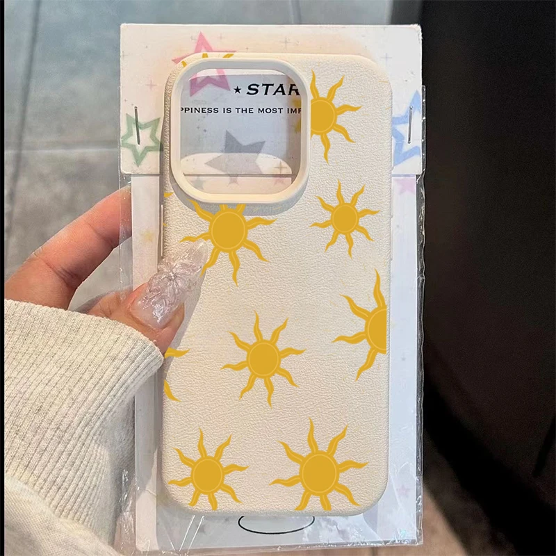 Yellow Sun Minimalist Vibrant Pattern Shockproof Phone Case