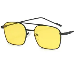 Enhanced Product Title:  
Unisex Double Beam Anti - UV Sunglasses with Ornamental Alloy Frame (As picture)