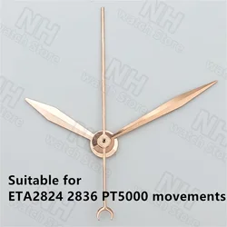 Metallic Trident Watch Hands in Blue, Silver, Gold, and Gunmetal Tones (Rose gold For ETA)