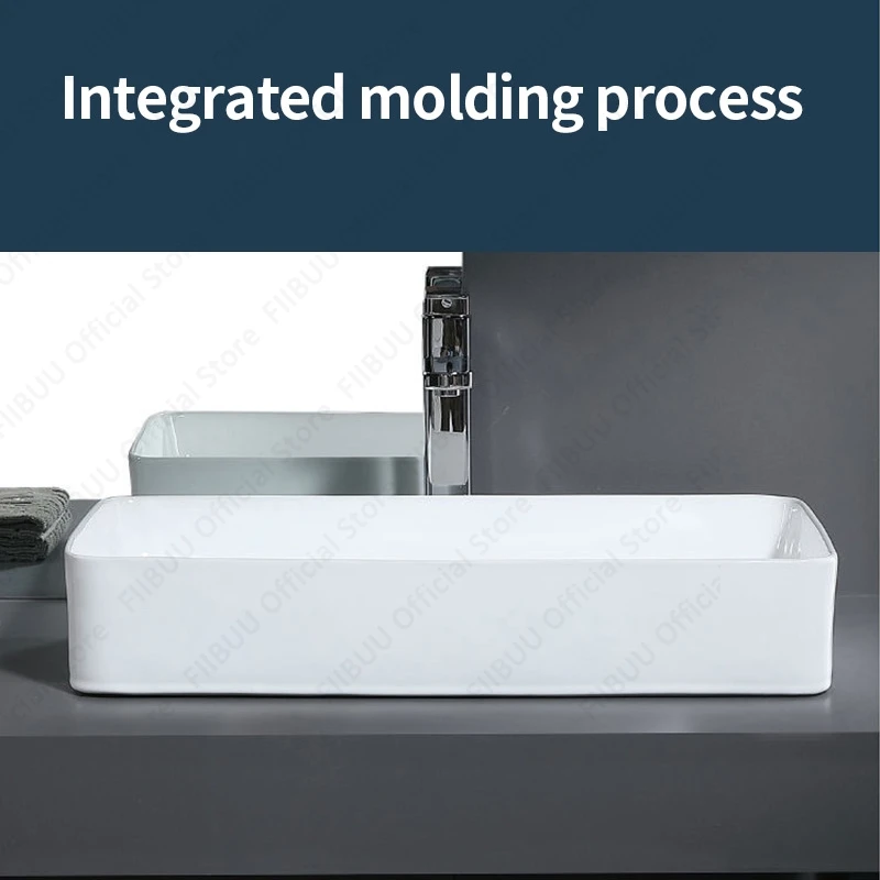 Ceramic Table Sink Countertop Wash Basin Bathroom Balcony Above Counter Vessel Sink Apartment Lavatory Vanity Sink Basin Bowl 5