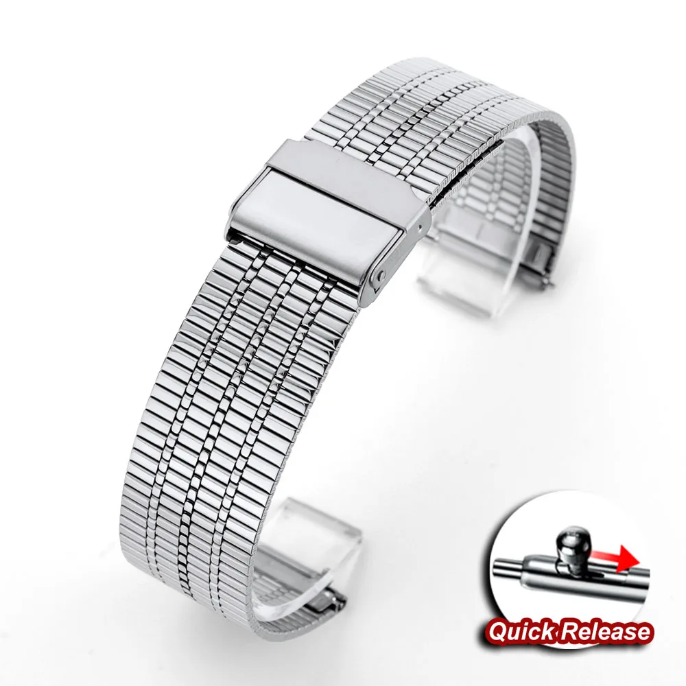 Premium Stainless Steel Metal Watch Strap - Elegant Bracelet Belt