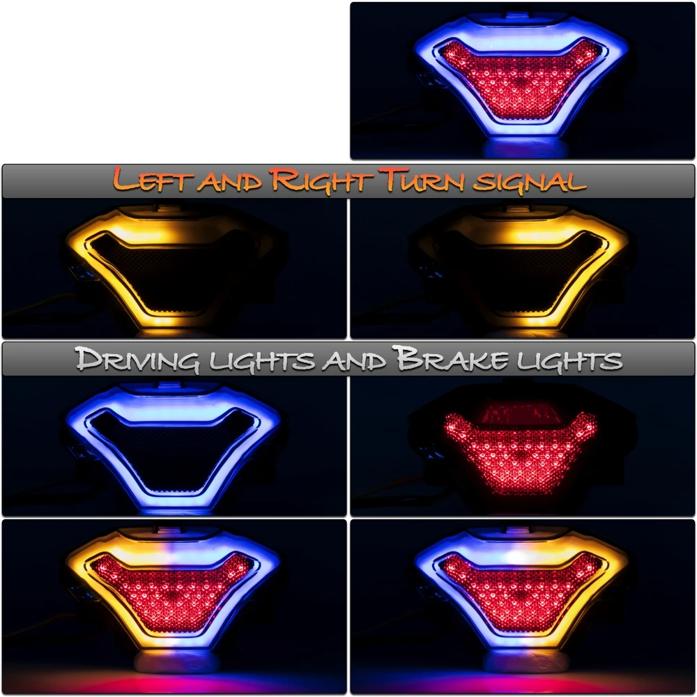 Motorcycle Led Taillight Brake Rear Turn Signal Indicator Lamp Tail Light For Yamaha R3/R25/Y15ZR/MT03/07/LC150 Acesssories