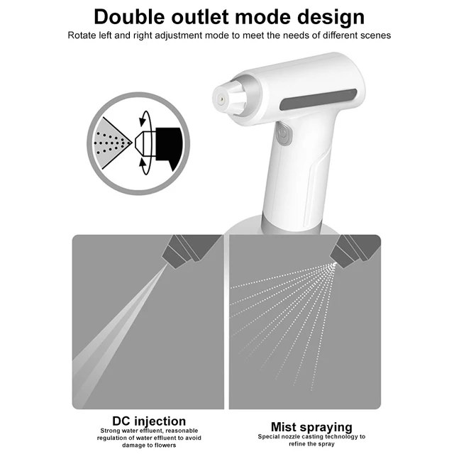 Elektromos Növényi Spray-Palack Usb Újratölthető Automatikus Öntözés Ködös Spray Palack Hordozható Kézi Kerti Permetező Szerszámok - Image 5