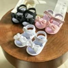 Infant Baby Girls Summer Sandals with Flower Soft Sole Newborn Toddler First Walker Crib Dress Shoes 2