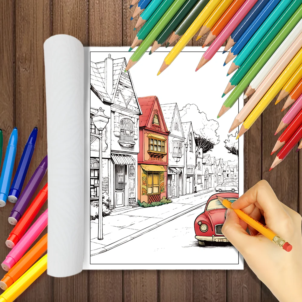 1pc, Retro coloring book, Teenagers coloring book, 30 different patterns, 100gsm thick paper, stress relief, birthday gift 4