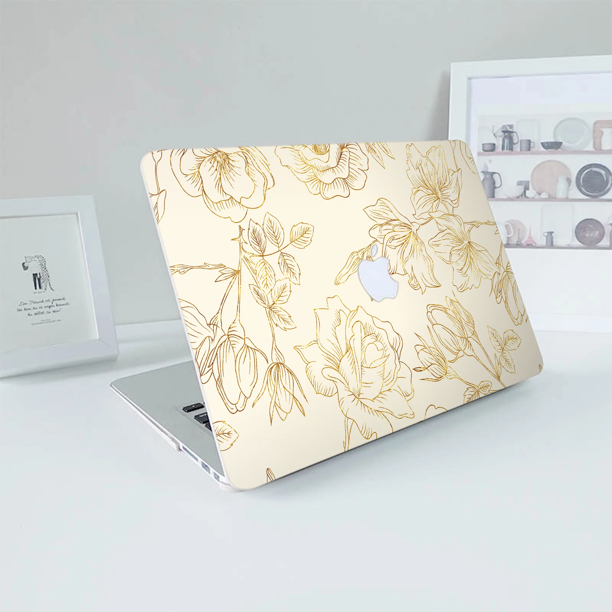 Estojo Rígido Floral de Flor Minimalista para Macbook Pro Case 13 A1708 A2338 m1 2023 Funda 14 2023 ar 136 m2 2023 A2681 - Imagem 3