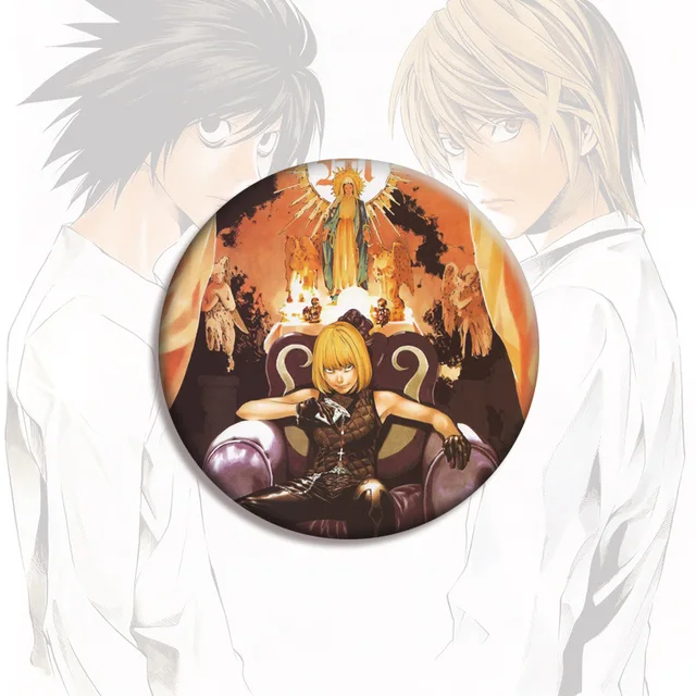 Anime death note cosplay crachá broche l · lawliet assassino yagami luz  pinos emblemas para mochilas presente das crianças