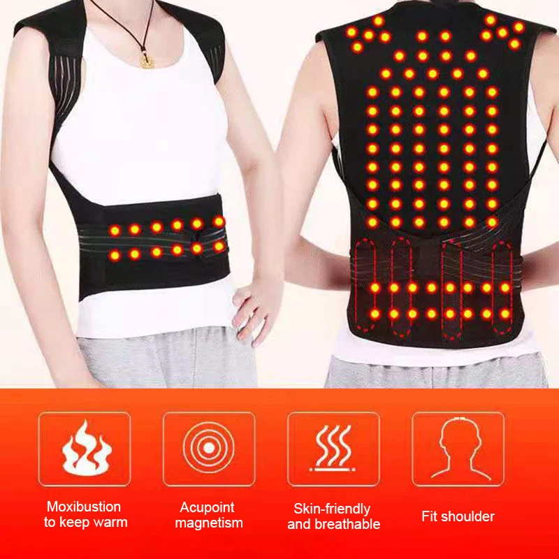 M/L/XL Heating Vest Tourmaline Self-heating Heat Therapy Pad Shoulder Protector Support Brace Home Health Care Magnet Heated Bel