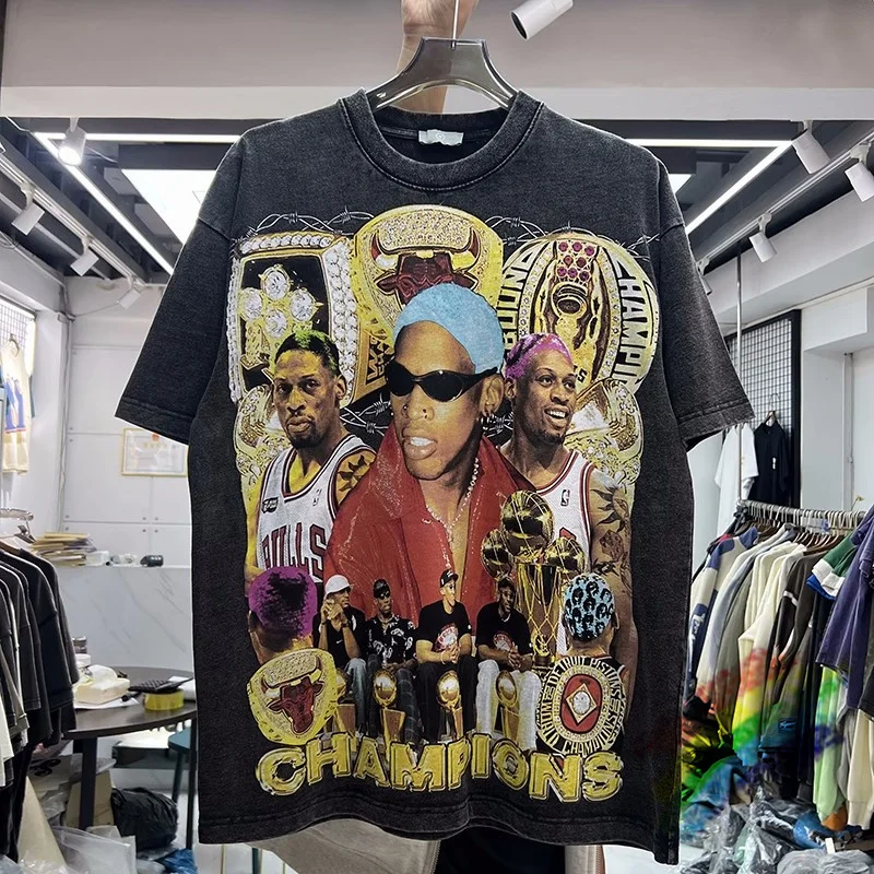 

2023ss Rodman Print T-Shirt Men Women Best Quality T Shirt Tops Tee