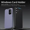 For Samsung Galaxy S25 S23 S24 S26 Ultra S25Plus Case Original PU Leather Card Pocke Flip Smart Display Transparent Window Cover