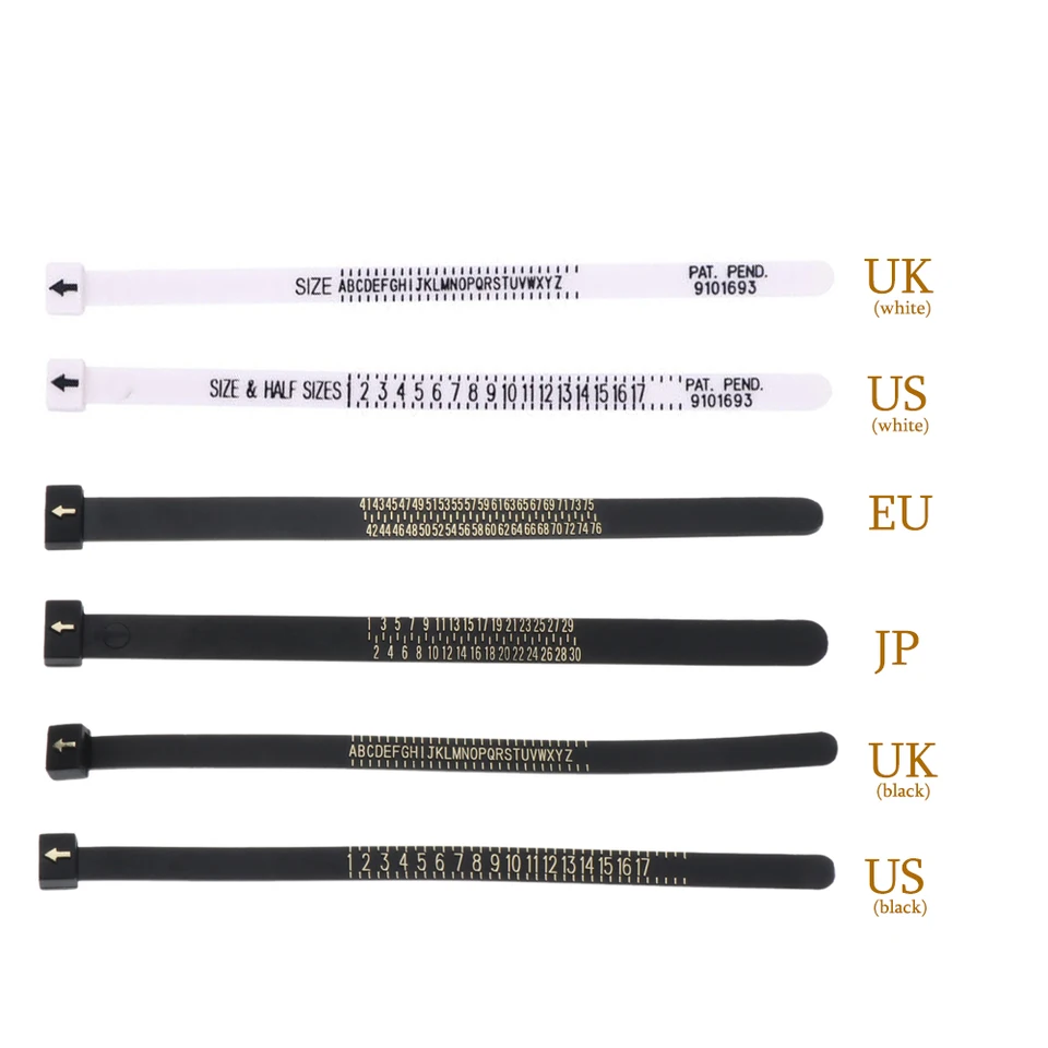 Ring Sizer UK/US/EU/JP Ufficiale Brannico/americano Do Riutilizzabile E Leggero Bel Misuratore Misura Misura Uomini E Donne Taglie A-Z - Foto 9