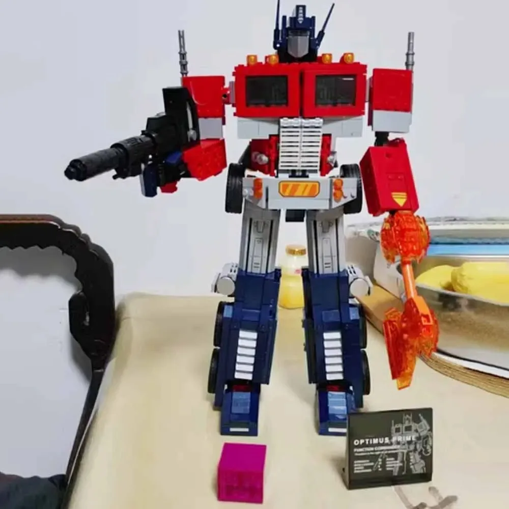 1508PCS Robot Car Toys Optimus Prime Building Blocks 10302 Truck Transformationed Autobot Deformation Movies Gift For Children