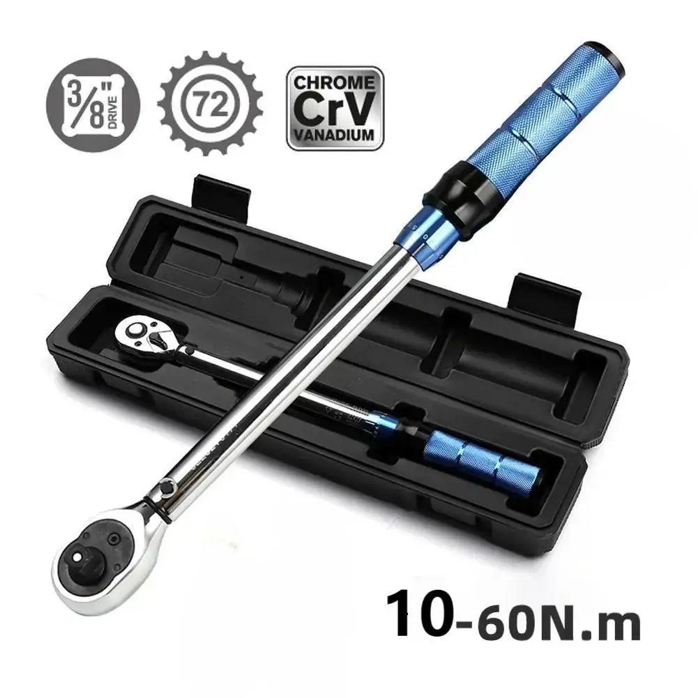 10-60N.m Torque Wrench 3/8 Inch Square Drive Bicycle Automotive Tool