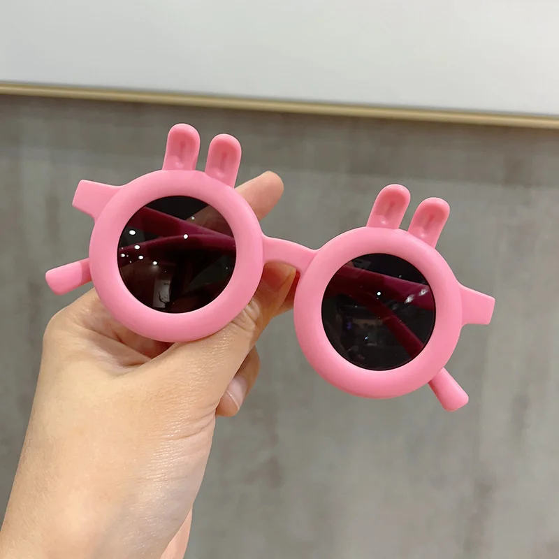 

Rabbit Sunglasses Shades Kids Fashion Cute Round Children Outdoor Decoration Pink New In 2023 Summer Travel Party Glasses