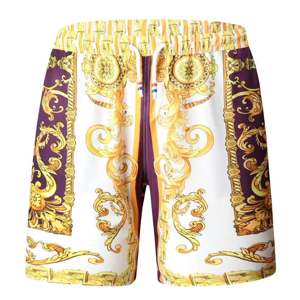 Gold Luxury Swimwear Shorts Breathable Surf Board Shorts Men's Vacation Beach Shorts Quick Dry Swimsuit Summer Sports Trunks Boy 5