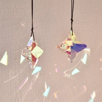 2pcs Star Hanging Window Crystal Prism Light Catcher Rainbow Maker Glass Hanging Pendant Ornaments for Home Garden Decoration 5