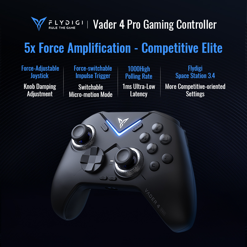 Flydigi Vader 4 Pro Controller Vibrate Trigger Switch Adjust Joystick Wireless Game Handle Support PC/Switch/Mobile