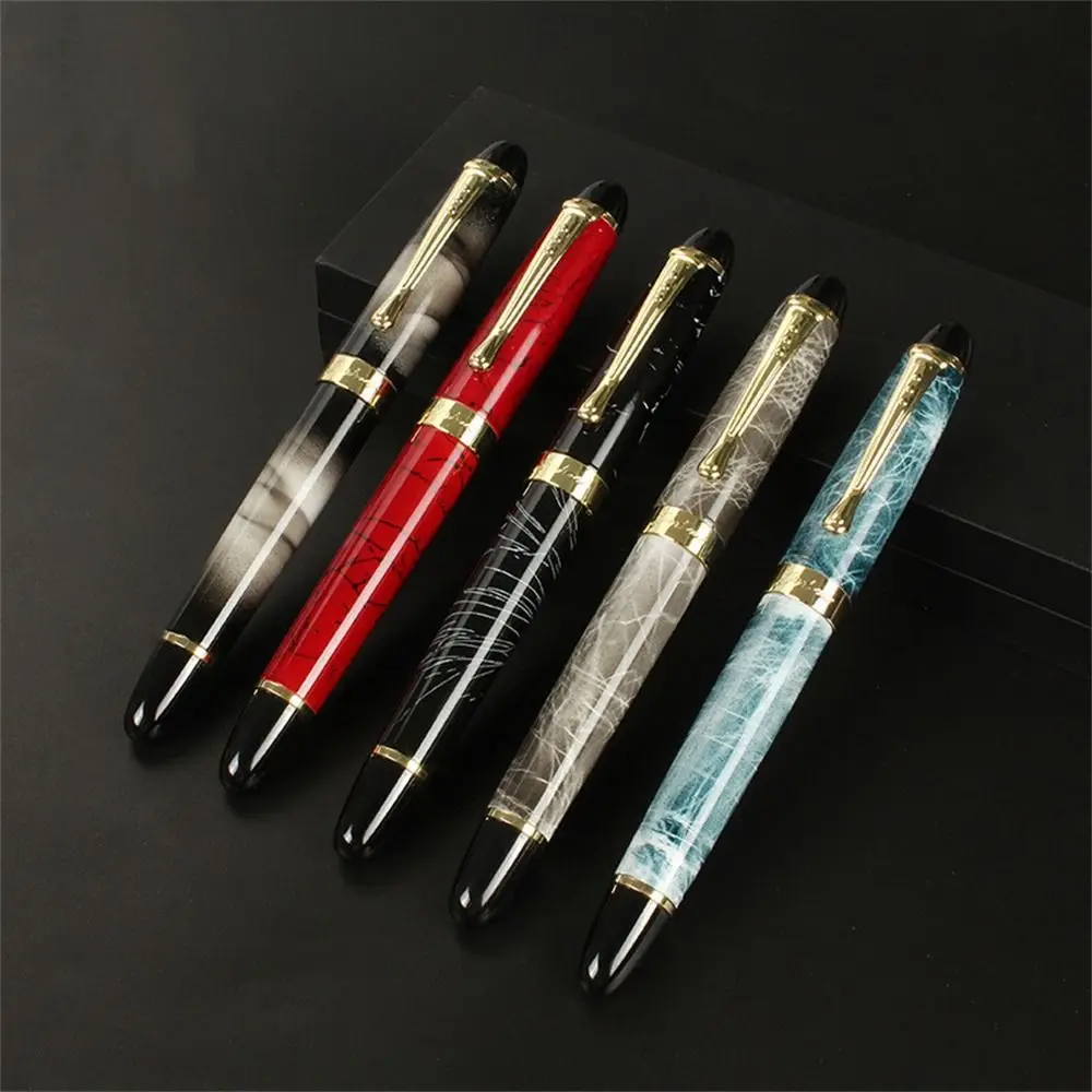 

Dazzle Blue Fountain Pen Gift Pen 0.5mm Nib Classic Style Inking Pens Drawing Handwriting Metal Fountain Pen Business