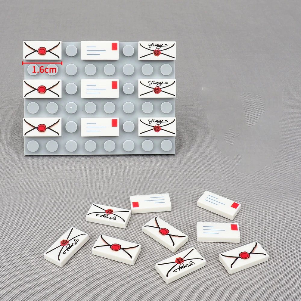 Moc 10Pcs Stampato 3069 Buste Modello Building Blocks Kit Post Office Mailbox Equipment Mattoni Particelle Giocattoli Educativi Regalo