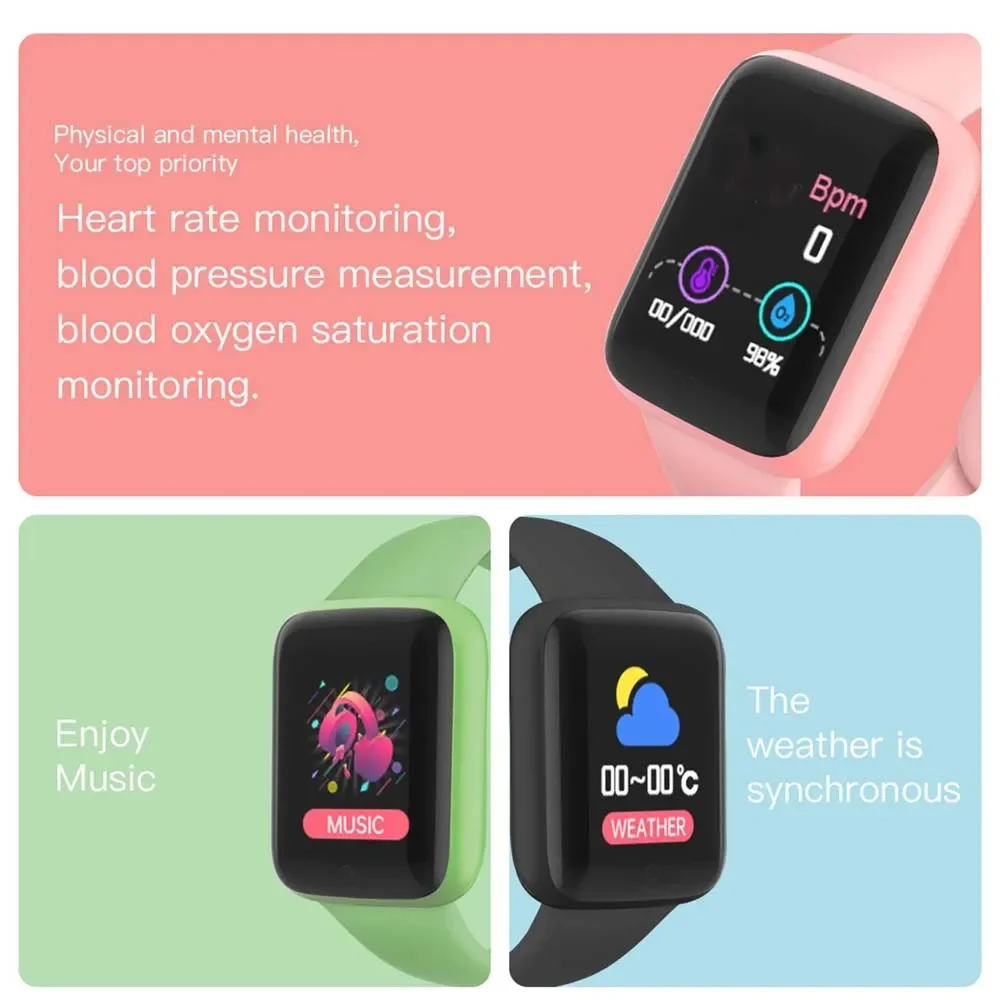 Men's and Women's Smart Watches 1.44-inch Screen Bracelet Health Monitoring Multi functional Alarm Smart Watch Style