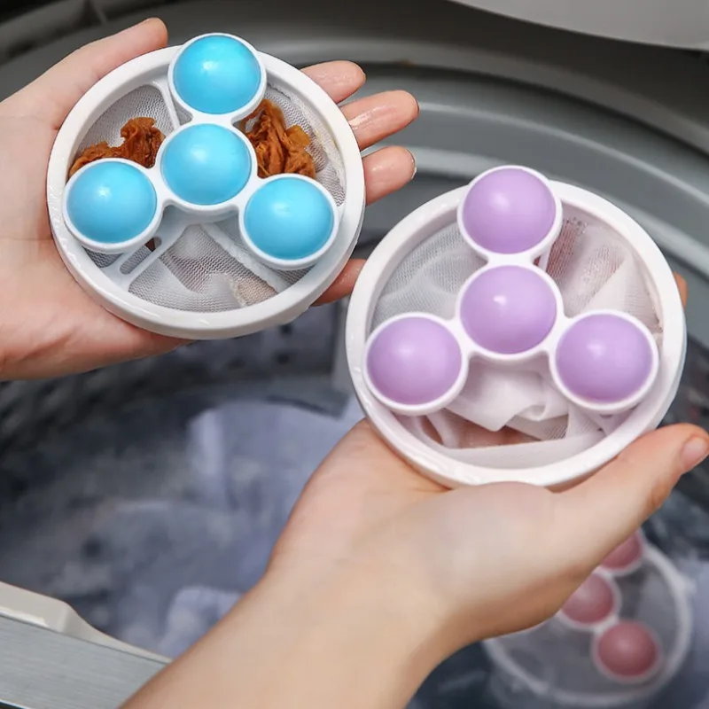 

Washing Machine Hair Filter MeshBags Floating PetFur Lint Hair Removal Catcher Reusable Mesh Dirty Collection Pouch CleaningBall