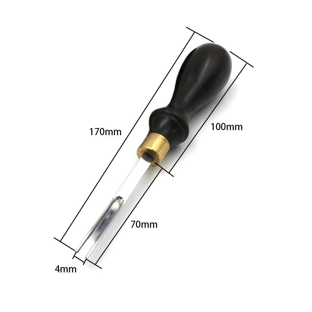 가죽 공예 Skiver French Edger Skiving Machine CuttingTool 날카로운 베벨 4/6/8/10mm 폭 트리머 (광택 흑단 손잡이 포함)
