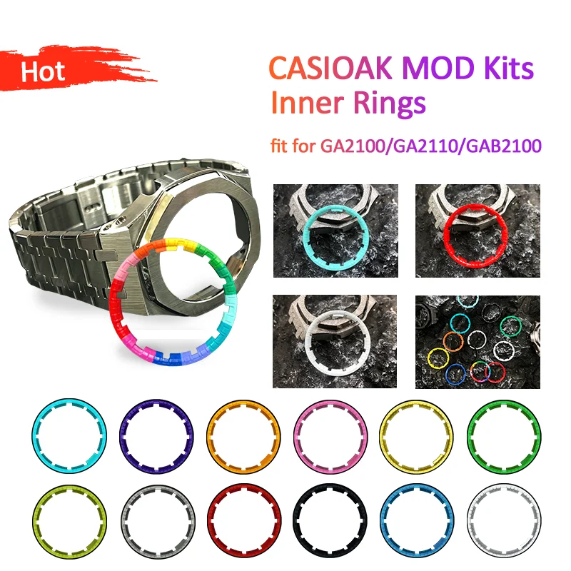 Gmas2100 42Mm Orologio Interno Brezel Anelli Dial Rings Casioak Mod Kit Modifica Parti Dell'Orologio