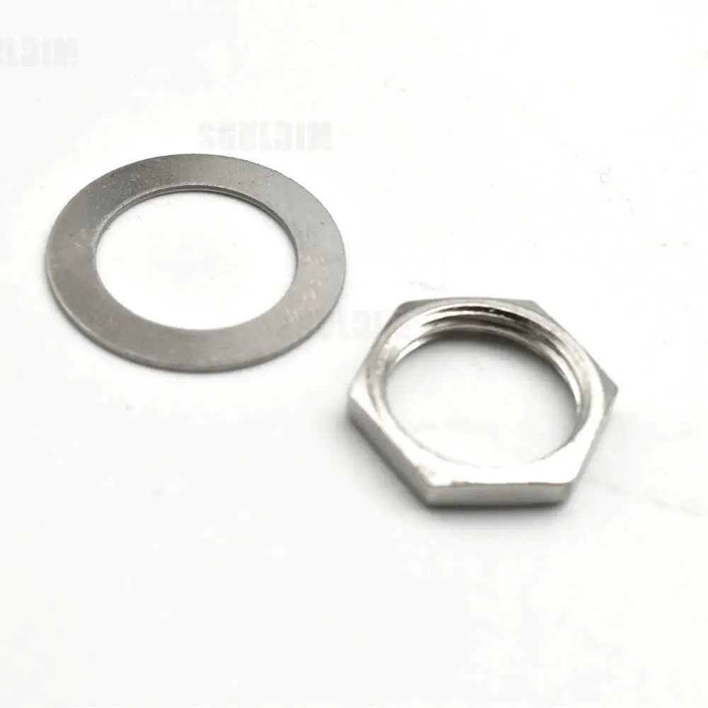 10 세트 M7/M8/M9/M10/M12 기타 전위차계 용 너트 및 와셔 톤 및 볼륨 포트 기타 부품 용 너트/와셔 세트