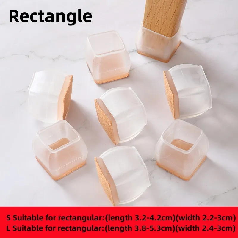 8-Pack Silicone Non-Slip Chair Leg Floor Protectors