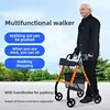 Heavy Duty Rollator Walker Load for 158kg,Lightweight Folding Bariatric Rolling Walker with Extra Wide Seat Elderly Walking Aids 1