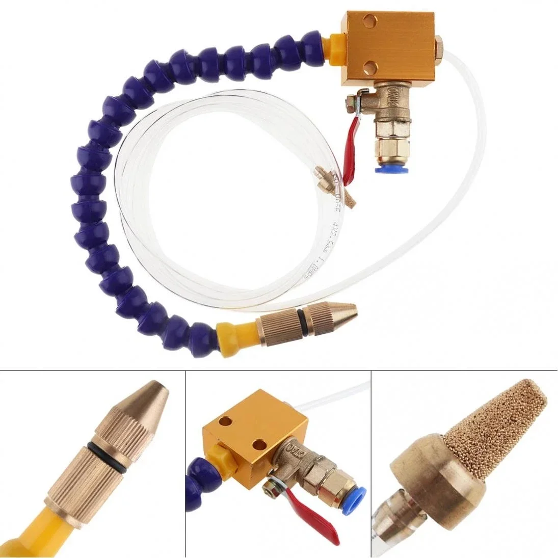 

1pc Engraving Machine Metal Cutting Fluid Cooling Sprayer Quick Insertion Diameter 8mm Air Pipe for CNC Lathe/Milling/Drill Mach
