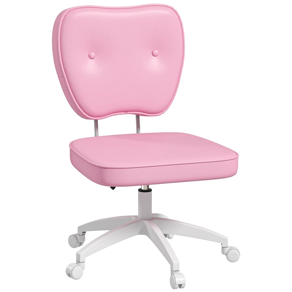 Vinsetto Sedia Ufficio In Rete Senza Braccioli | Design Compatto E Girevole Con Ruote | Altezza Regolabile 90-100cm | Portata 120kg