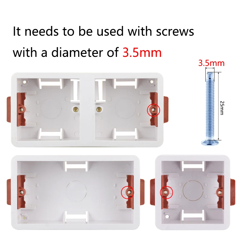 Electrical Box Dry Lining Box For Drywall / Gypsum Board  / Plasterboad 46mm Depth Wall Socket Box Wall Switch Box Cassette
