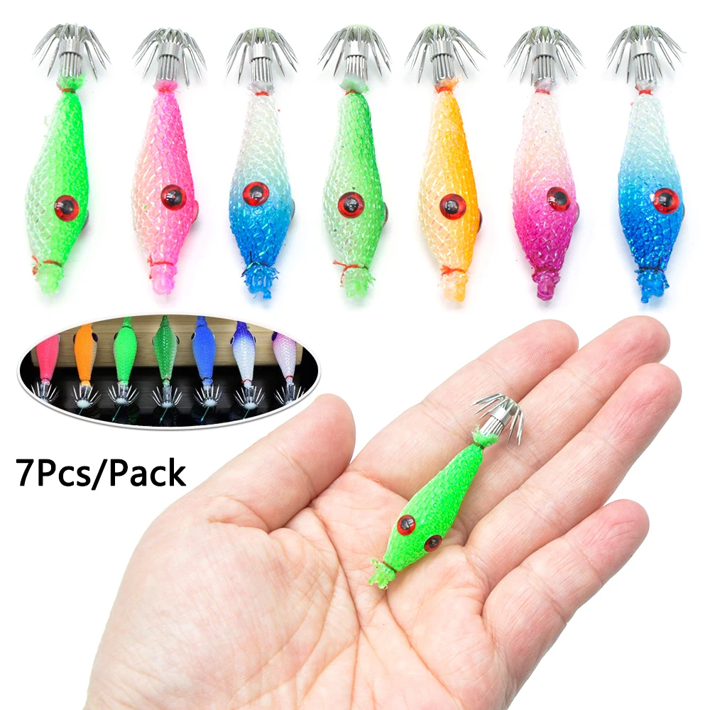 Fish WOW!u00ae 100g 3D Swim Squid Jig Fishing Hard Metal Lure Bait Jig Pink Glow In The Dark 3.5oz