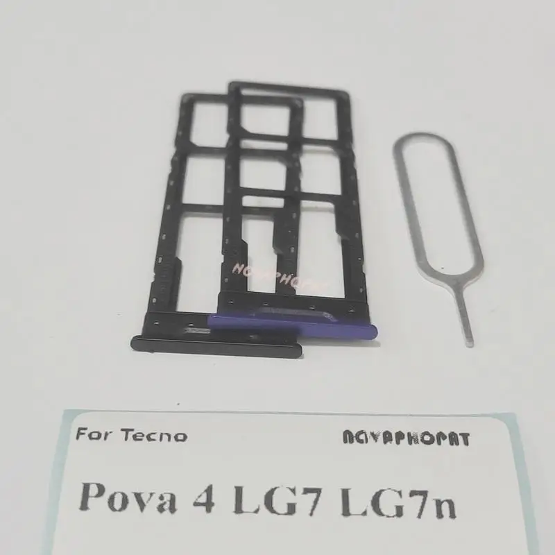 Vassoio Per Sim Card Nuovo Di Zecca Per Tecno Pova 4 Lg7 Lg7N Supporto Per Sim Slot Adapter Reader Pin