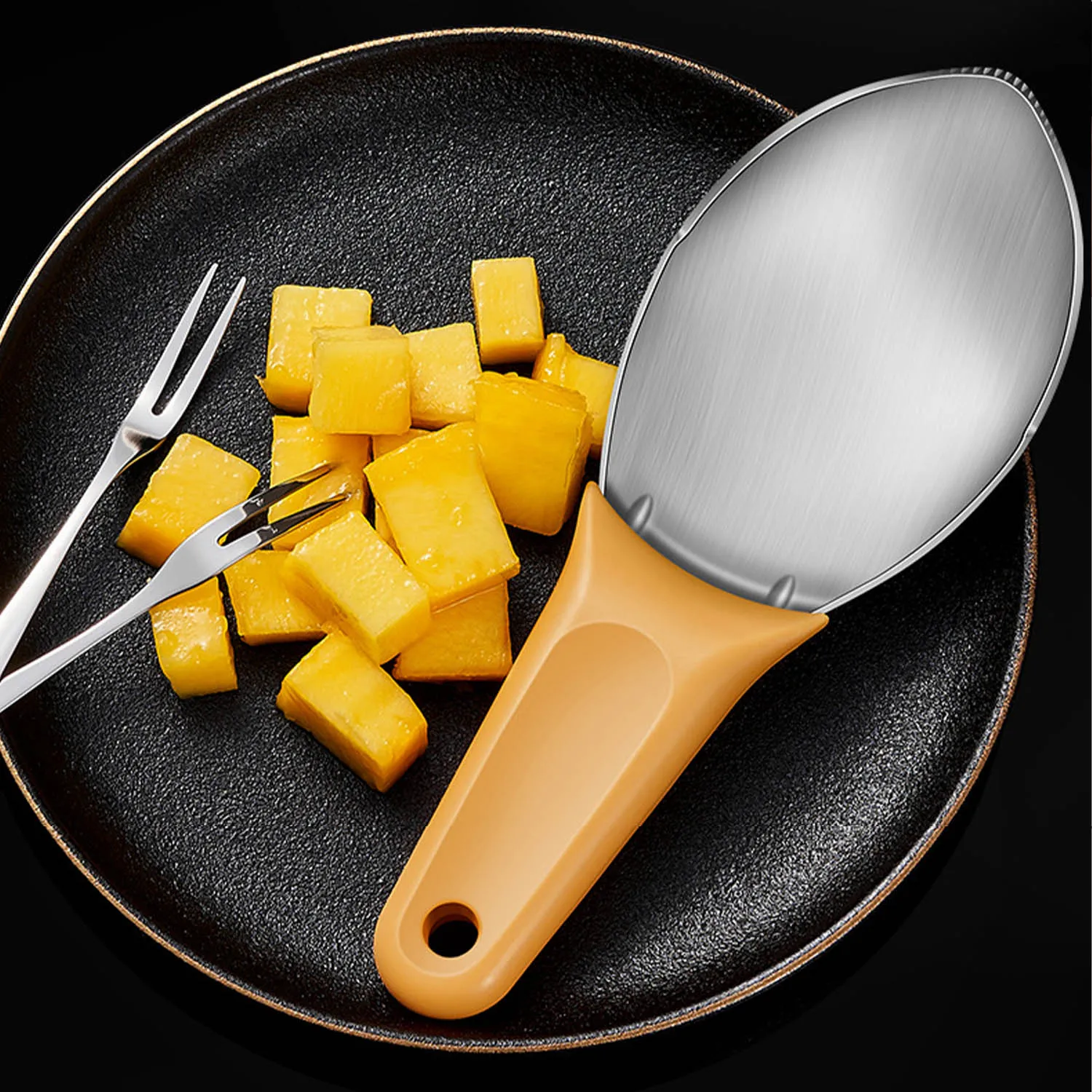 Multi Functional Mango Peeler Mango Peeling Cutting Knife Peeling Separator Scoop Avocado Peeler Fruit Kitchen Tool