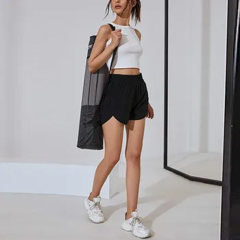 2025 Womens Yoga Outfits High Waist Shorts Exercise Short Pants Fitness Wear Girls Running Elastic Adult Pants Sportswear 2